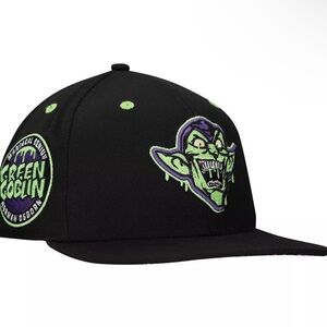 Lids Men's Green Goblin Black Spider-Man Radioactive Glow in the Dark Fitted Hat